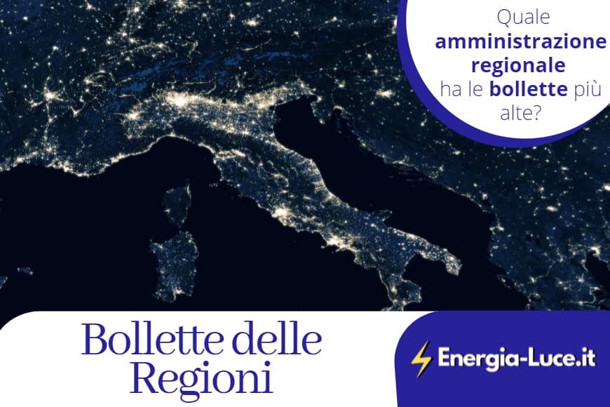 Quale amministrazione regionale ha le bollette più alte?
