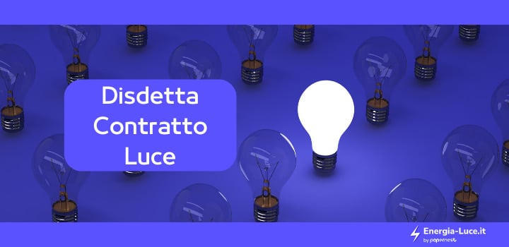 Come fare la disdetta del contratto della luce?